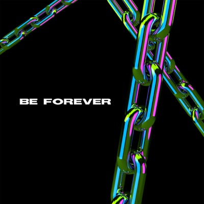 Be Forever cover art with iridescent chains on black